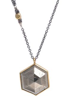 MELISSA Joy Manning Alphabet 14k Pendentif en or oxydé Argent Sterling Collier