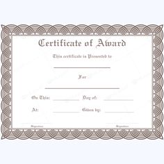 12 best certificate template images award certificates
