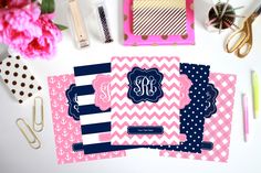 monogram binder cover