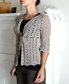 Knitting a gray bolero Vivienne crochet according to the scheme and detailed description Knitting a gray bolero Vivienne crochet according to the scheme and detailed description