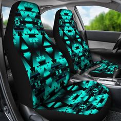INTERESTPRINT Seat Covers Fit Most Cars Each Piece with Different Printing Mandala Kaleidoscope