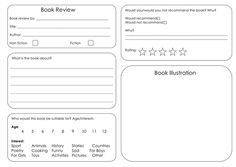 12 Best Book Review Template Images School Reading 1st Grades Book Review Template