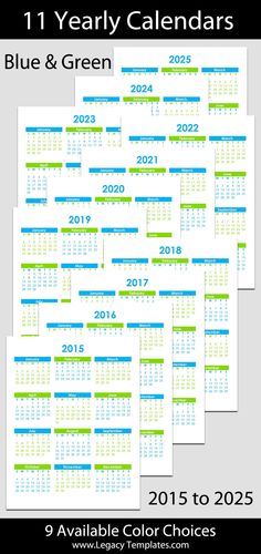 calendar multiple years