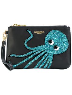 Discounts Essentiel Antwerp Black/Blue Octopus Embroidered Clutch For Women Discounts Essentiel Antwerp Black/Blue Octopus Embroidered Clutch For Women