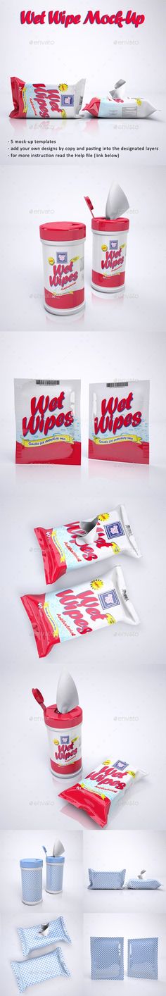 Download Wet Wipes Mock-Up | Packaging template design, Wet wipe, Mockup