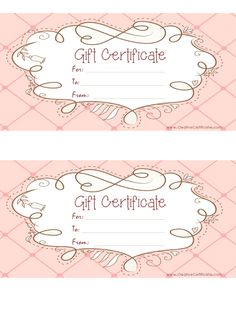 free printable gift voucher template instant download no