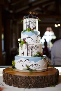 Mountain Wedding Cake Rustic Mountain Wedding Cake Rustic