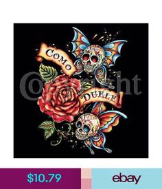 Como Duele Butterfly Skulls Love Hurts Amor T Shirt M To 6X