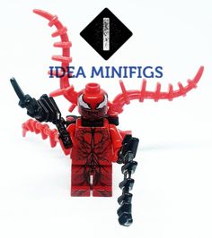 Carnage Marvel Comics Big Fig Lego Moc Minifigure Kids Gift Claw Included