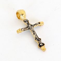 Jewel Tie 925 Sterling Silver Antiqued-Style Cross Pendant 18mm x 29mm