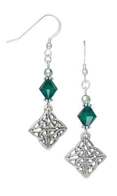 Sterling Silver Celtic Trinity Triquetra Knot Necklace with 12x6mm Marquise Cut Gemstone 16-17 inch Long Sterling Silver Celtic Trinity Triquetra Knot Necklace with 12x6mm Marquise Cut Gemstone 16-17 inch Long