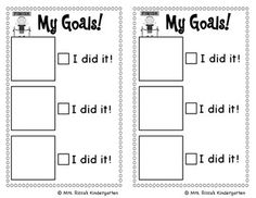 weekly goal sheet