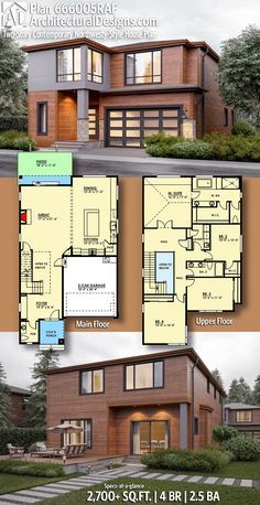 modern house plan 76317 total living area 1852 sq ft 3