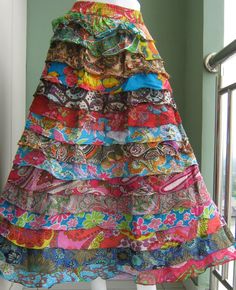 de hecho a mano Boho larga Nepal Via Gypsy Hippie Diseño Falda Etsy cruzada d6tqx5Edw