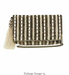 Martini MARY FRANCES Beaded Cross-Body Double Pocket Cell Phone//Glasses Pouches