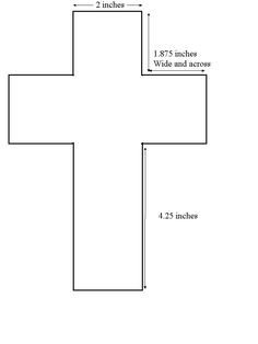 template for a cross