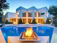 9 Best Beautiful Houses Inside Outside Images On Pinterest White Hot Haven This Modern Mansion Has A State Of The Art Gym Vaulted Wine Cellar And Contemporary Cabana To For