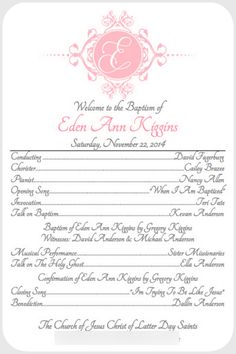 baptism program template free