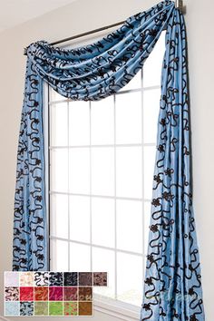 110 Best Scarf Swag Curtains Top Treatments Images On Pinterest In Bliss Ribbon Scarf Swag Window Topper Available In 19 Colors