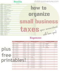 small business tax worksheet