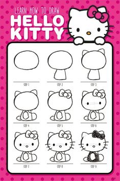 hello kitty how to draw official poster official merchandise size 61cm