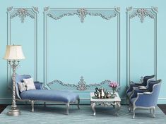 Clic Interior Wall With Cornice And Moldings Mural Removable Clic Interior Wall With Cornice And Moldings Mural Removable Wallpaper L Stick
