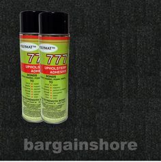 20FT x 3.75FT CHARCOAL LINER Speaker BOX CARPET 777 GLUE ADHESIVE 3 CANS