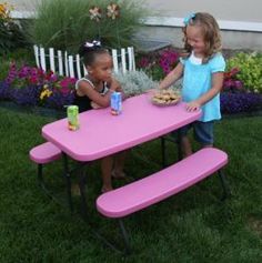 109 Best Lifetime Plastic Resin Picnic Tables Images On Pinterest 80156 Lifetime Childrens Picnic Table Pink Folding Kids