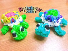 Плетение из резинок Черепаха 3D Loom bands or Rainbow loom Turtle 3D tut...
