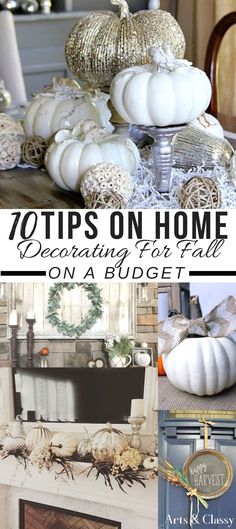 10 Tips on Home Decorating for Fall on a Budget + FREE PRINTABLES | Arts and Classy Fall Room Decor Diy, Diy Home Decor Rustic, Home Decor Tips, Cheap Home Decor, Room Diy, Diy Decor, Hobby Lobby Fall Decor Ideas