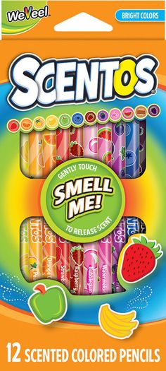 Scentos Scented Colored Pencils 12 Different Leads And Scents In Each Box