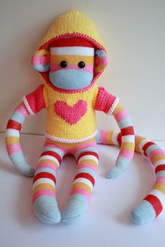 Wolverine Themed Sock Monkey Wolverine Grey Sock Monkey X-Men Superhero Sock Monkey Super hero sock monkey Sock Monkey