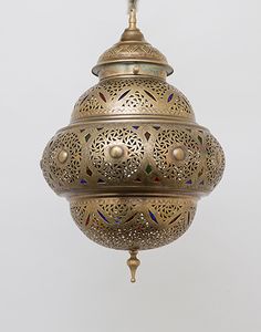 Moroccan Ceiling Lamp Pendant Light Interior Antique Br Moroccan Pendant Lamp With Coloured Gl Inserts
