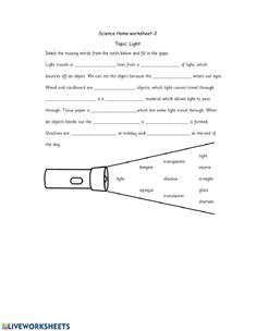 Spectrum Worksheet Blank