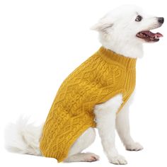 Mustard Yellow /& Grey Cable Knit Puppy Dog Bandana Tie on