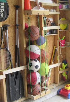 109 Best Crafts Images On Pinterest Baby Room S Blue Prints Diy Ball Garage Storage Top 58 Most Creative Home Organizing Ideas And Projects Love This For An Unfinished Or Really Any E