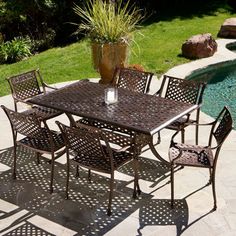 Arlington House Glenbrook Black 5 Piece Patio Dining Set 7871742 Costco Tahoe 7 Piece Cast Dining Set