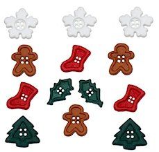 Snow DRESS IT UP Buttons Flurries 2964 Christmas Xmas Snowflakes