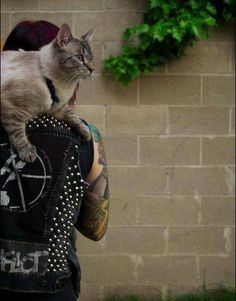 I Love my Cat Patch Biker Rocker Aufnäher Katze Tier Animal Love Miau Cats Tier