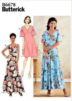 Butterick Patterns 5999 WMN XXL// 1X// 2X// 3X// 4X// 5X// 6X Sewing Patterns Multi-Color