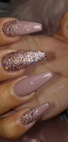 French Nail Designs, Blog Designs, Acrylic Nails With Design, Nail Designs With Glitter, Unicorn Nails Designs