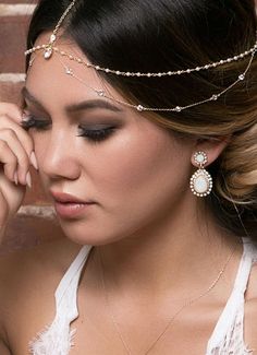 Campsis Womens Elegant Bead Alloy Chain Bridal Wedding Belts for Bridal Gowns and Bridesmaid Waistband for Evening Party and Wedding