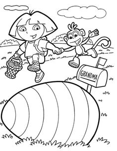 Dora The Explorer Easter Color Page Print Your Coloring Pages Free