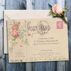 12 Best Postcard Invite Images Invite Postcard Wedding Invitation