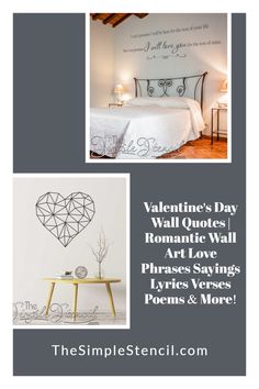 110 Romantic Wall Art Love Inspired Wall Quotes Decals Stencils Ideas In 2021 Romantic Wall Art Wall Quotes Vinyl Wall Lettering