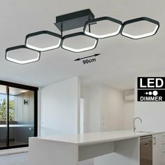 Luxus LED Decken Leuchte Ess Zimmer Beleuchtung Küchen Strahler ALU Flur Lampe