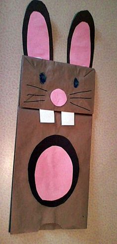 bunny paper bag puppet coloring or template tpt free lessons