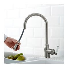 RingskÃr single lever kitchen mixer tap, black depth: 22 cm height ...