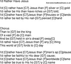 music words old country song lyrics with chords just when i i d rather have jesus sheet music