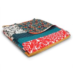 Lana Woven 100/% Cotton Throw Blanket with Fringe Assorted Colours
